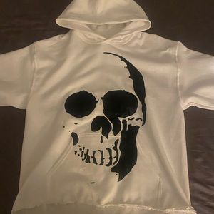 Hypernosis Cropped Skull Hoodie